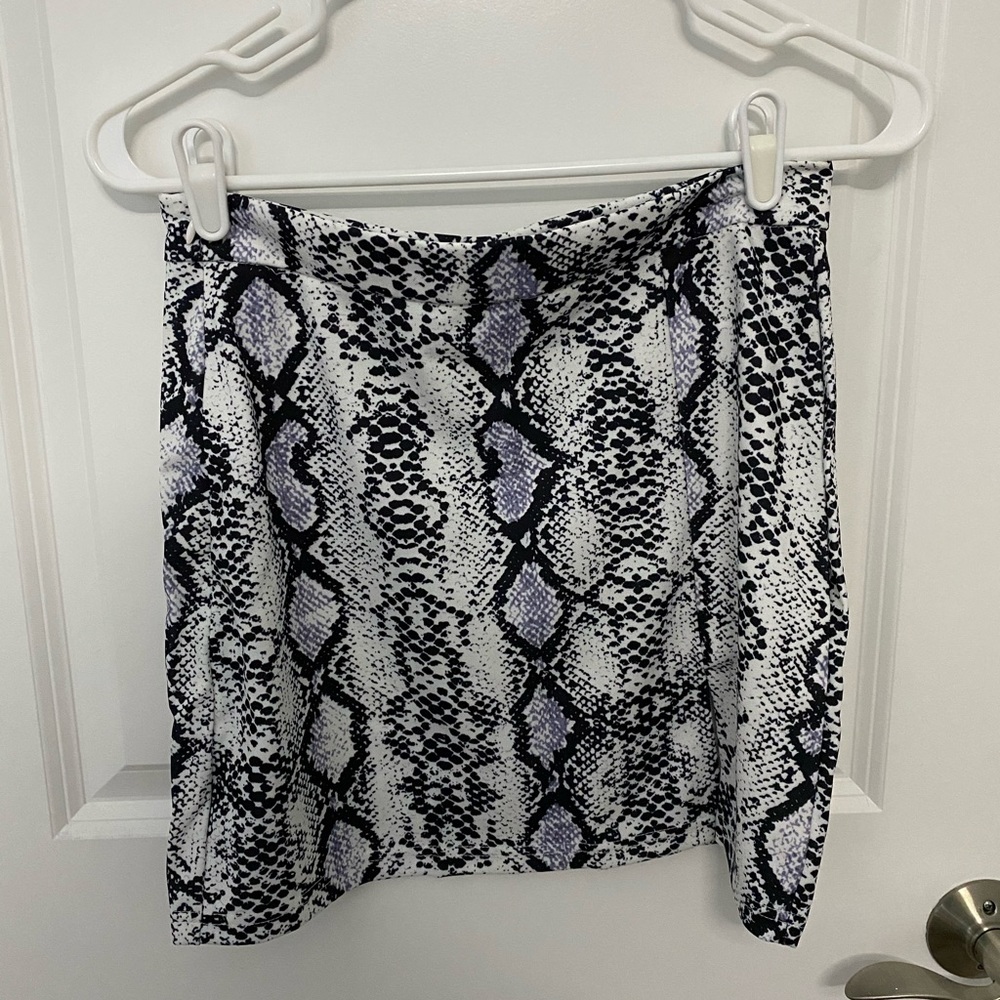 shein mini snake skirt